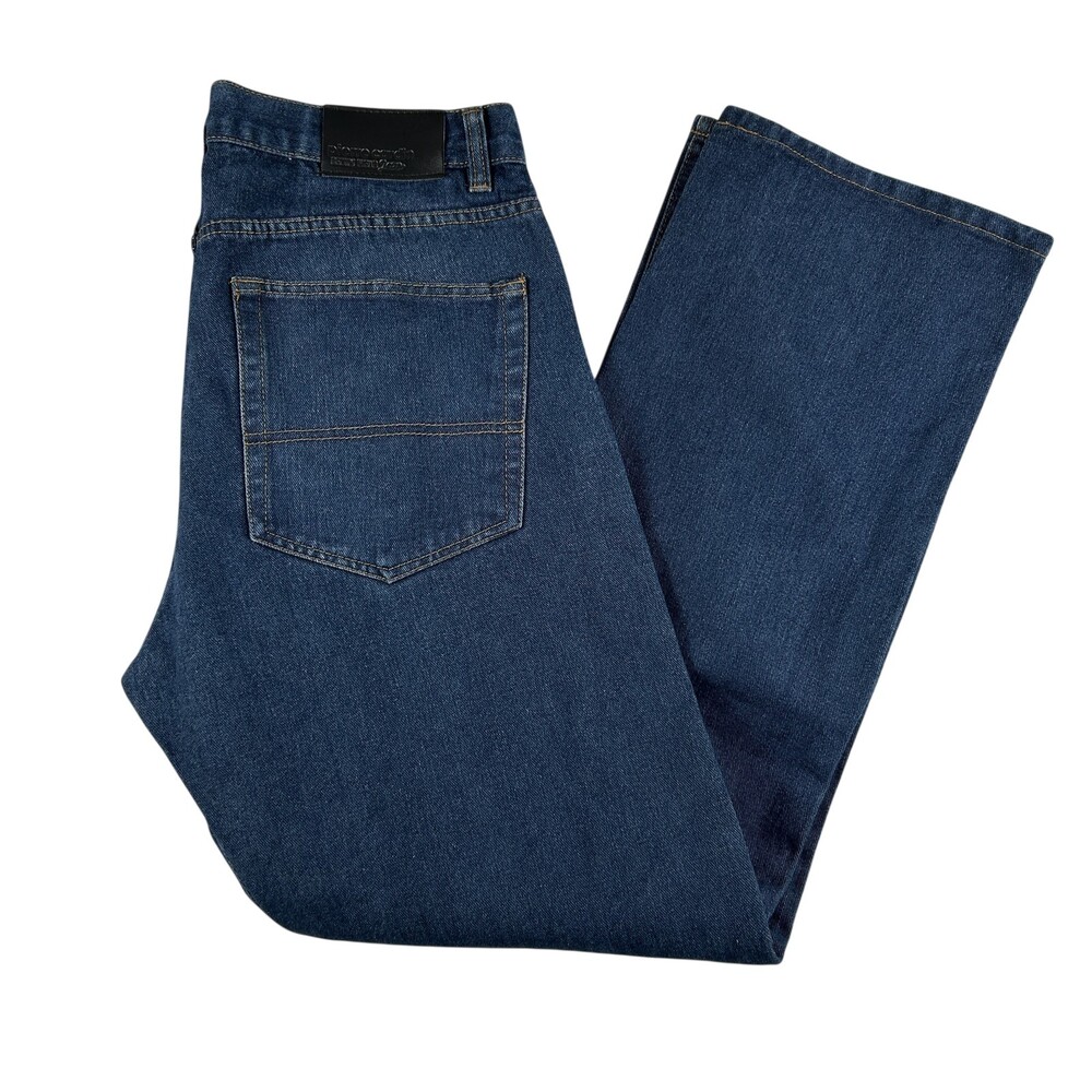 Pierre Cardin Jeans Mens 34x32 Blue Denim Straight Fit Classic Casual Pants